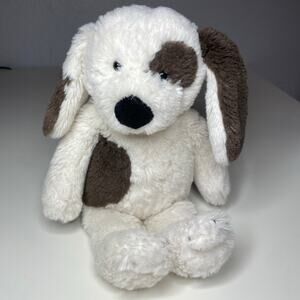 Pottery Barn Kids Miles Puppy Dog Plush 10” Brown White Cream Stuffed Animal PBK